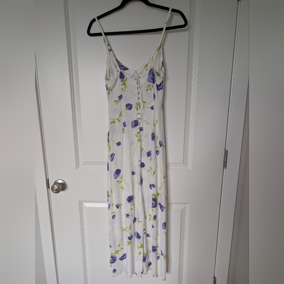 Topshop Rare Vintage 90s Made in UK Floral Lace-Up Slip Dress - Picture 3 of 16